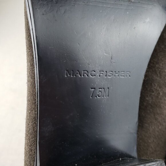 Marc Fisher Jayli Chelsea Booties Gray Suede Block Heel Womens Size 7.5 - Picture 7 of 11